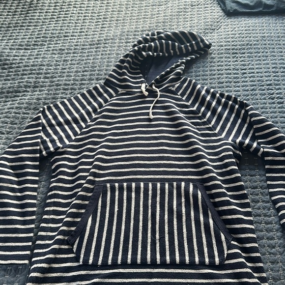 J Crew Striped Hoodie - Picture 1 of 3